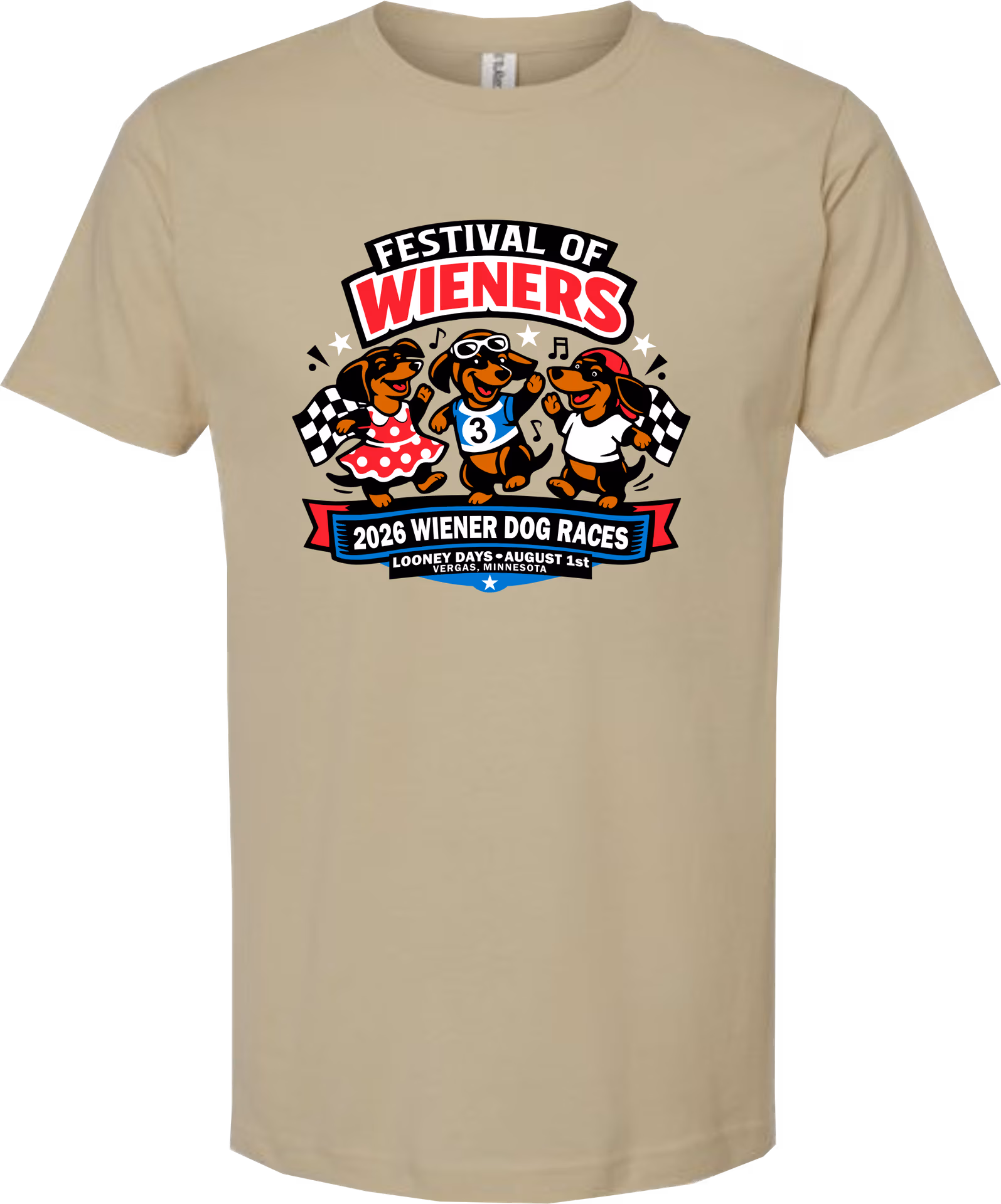 2026 Vergas Looney Days Festival of Wieners t-shirt