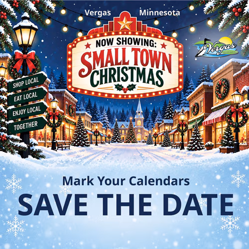 Vergas, MN Small Town Christmas shopping November 28, 2026
