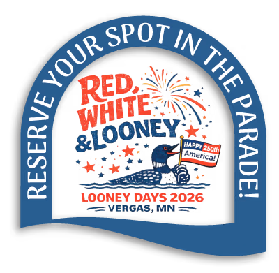 Vergas Community Club Looney Days Parade logo