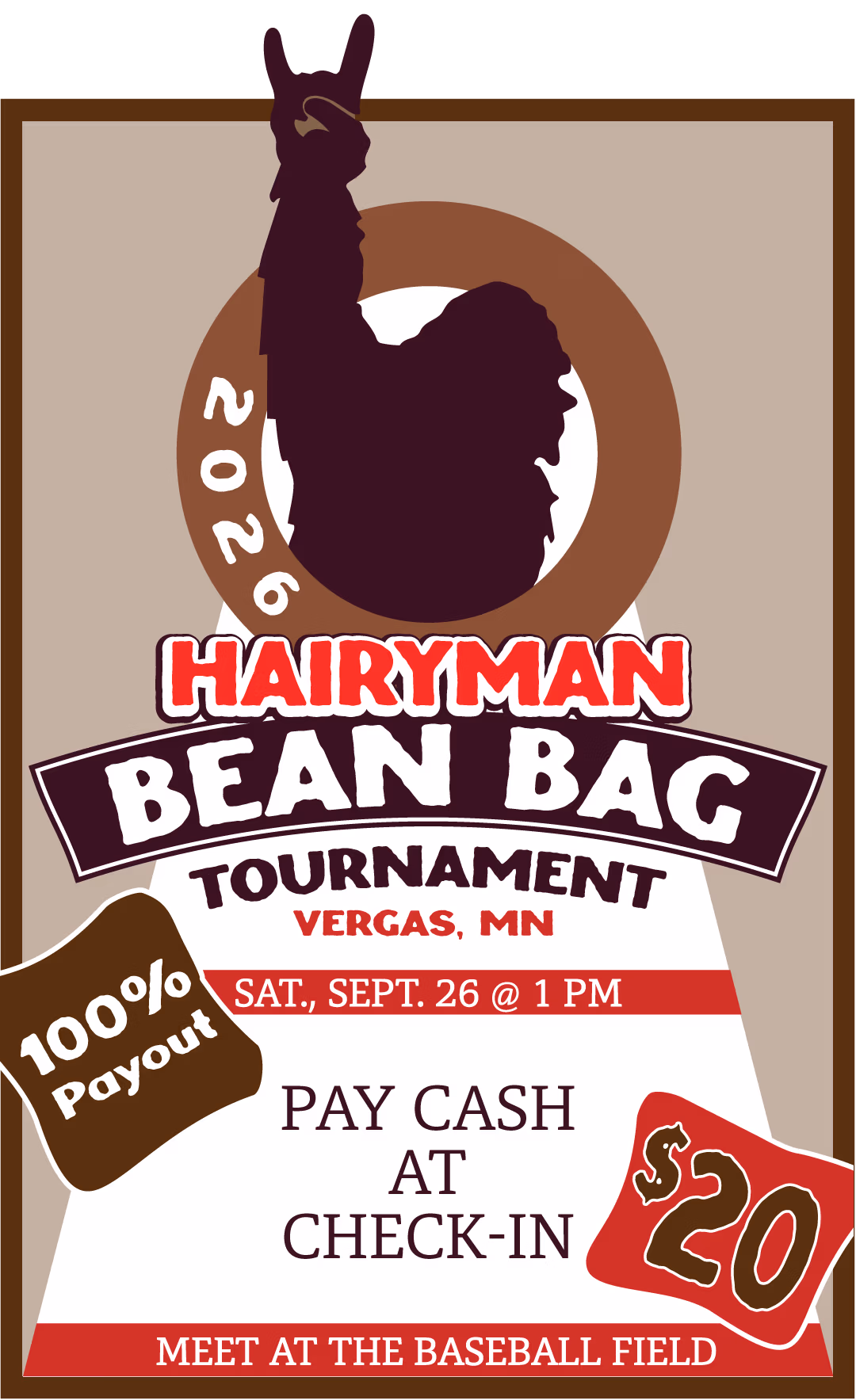 2026 Hairyman Festival – Bean Bag Tournament Vergas, Minnesota