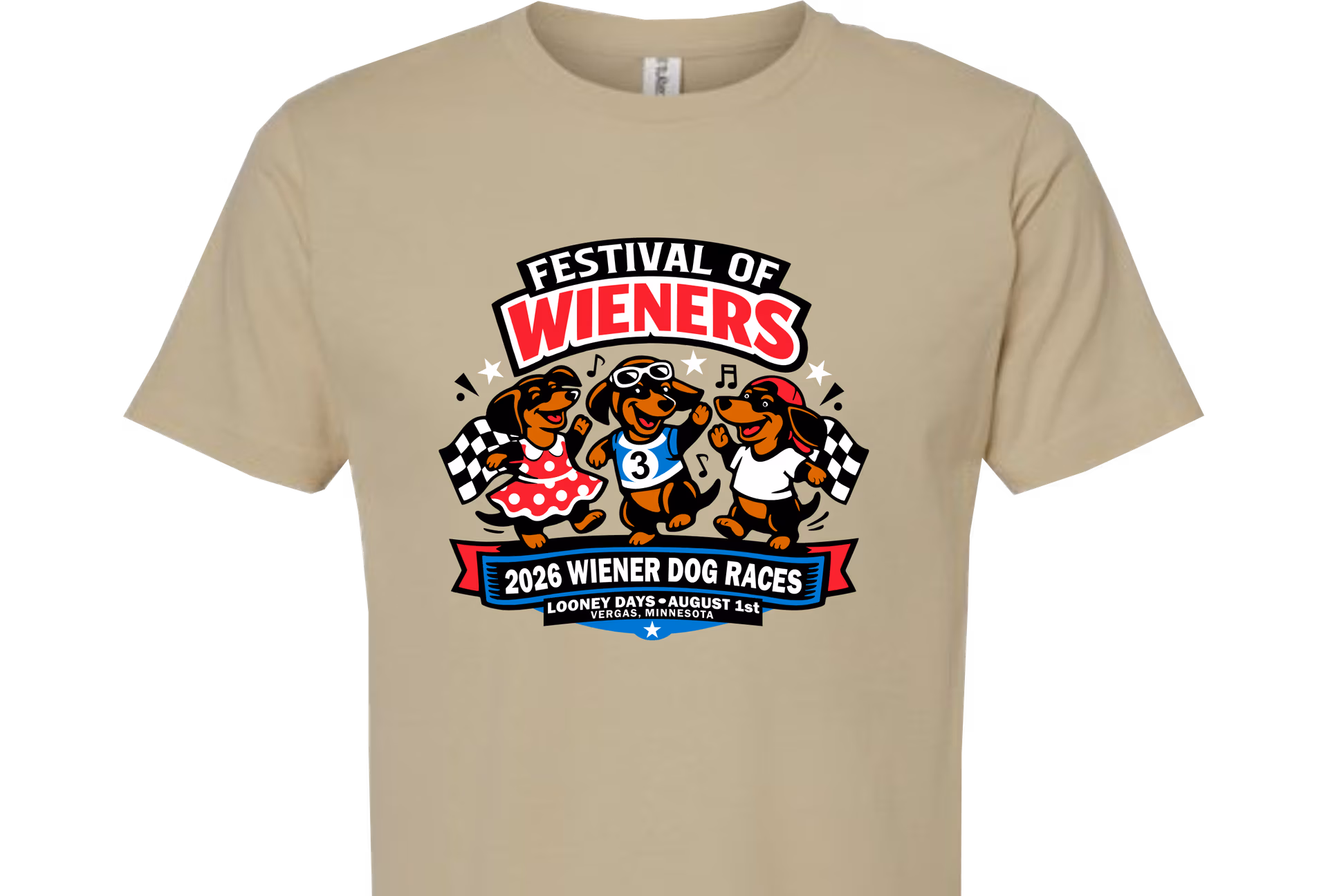 Vergas wiener dog races toddler t-shirt