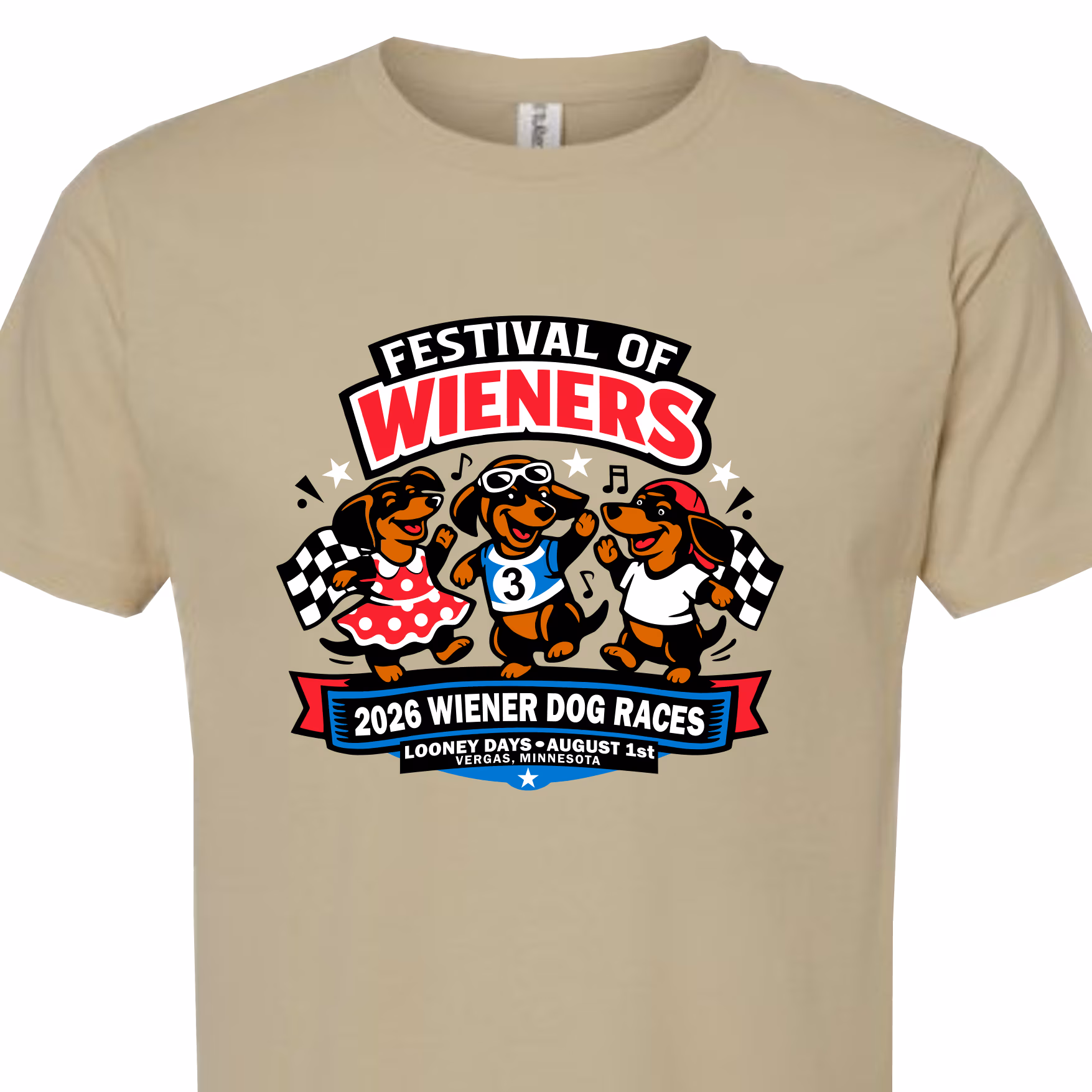Vergas wiener dog races toddler t-shirt