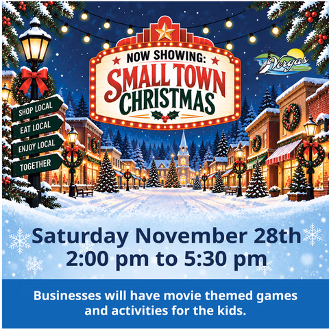 Vergas, MN Small Town Christmas shopping November 28, 2026